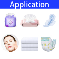 Haute Qualité Respirant Viscose Polyester Spunlace Non Tissé Tissu Rouleau Serviette Lingettes Humides Hygiène Serviette Pad En Gros Non-tissé