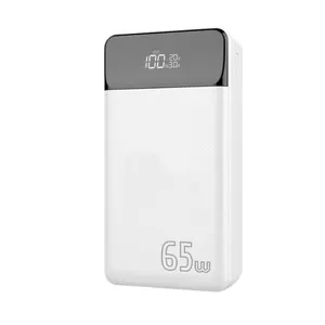 Hot sale computer power bank 30000mAh larger capacity 65W type c fast charge power bank for laptop