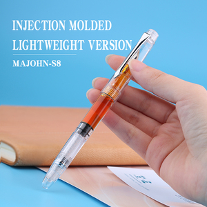 MAJOHN S8 pronto per la spedizione novità resina plastica penna <span class=keywords><strong>stilografica</strong></span> trasparente e inchiostro <span class=keywords><strong>a</strong></span> colori studenti che scrivono penne pratiche made in China - Product Image 2