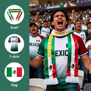 Bufanda de Fútbol Gahumi 2026 Canadá México Estados Unidos, Bufanda de Fanático del Fútbol Mexicano, Nueva Bufanda de Club Personalizada de Alta Calidad - Product Image 1