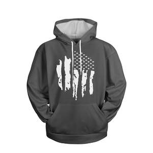 Sudaderas Patrióticas de Alta Visibilidad para Hombre, con Estampado de Bandera, Ribete Reflectante, Otoño, ODM, Poliéster/Algodón para Seguridad - Product Image 4