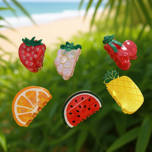 Fermagli per capelli Ziina Fruit da 9 cm in acrilico per donne e ragazze, stile estivo alla moda - Product Image 3