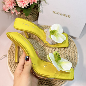 Best Seller Peep Toe Heels 2025 New Women's Shoes Pointed Satin Temperament Ladies <b>Sandals</b> - Product Image 4