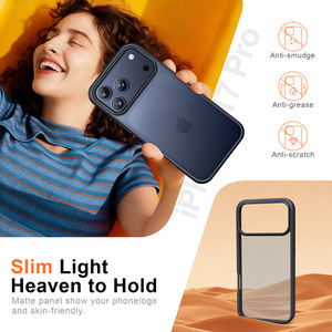 Funda Protectora para Teléfono Móvil Transparente de TPU+PC, Anti-Impresiones Digitales, Resistente a Impactos, Sensación de Piel de Lujo, Venta al Por Mayor para iPhone 17 Pro Max, 16, 15, 14, 13 - Product Image 3