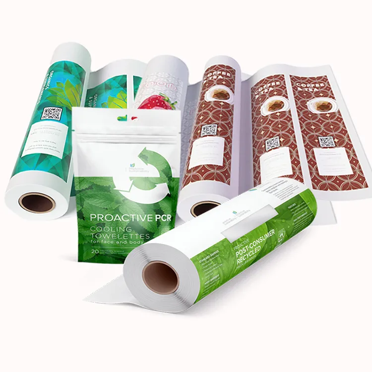 Custom Small Sugar Stick Pack Rollstock Food Bopp Packing Flow Wrap Film Rolls Liquid Packaging