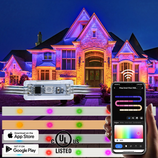 Waterproof Wifi Outdoor 12Vdc Amusement Led Curtain String Light Creative Decoration Light String Lights
