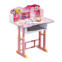 Ensemble de bureau et chaise d'école pour enfants en bois, réglable en hauteur, avec structure en acier, vente en gros