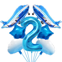 Ballons d'avion en Mylar pour la décoration de fêtes à thème aviation, baby shower et anniversaires
