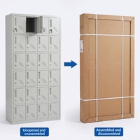 Armoire de rangement métallique 12 portes en acier KD avec revêtement phosphaté et peinture poudrée, avec serrure, pour dortoir, bureau, école, personnel, OEM, ODM