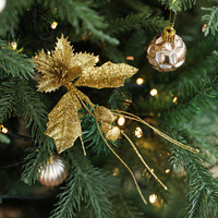 Guirlande de Noël dense rouge avec clochettes, illuminée, pour fenêtre, porte ou mur, décoration de fête, ornement pour aménagement de scène de fête