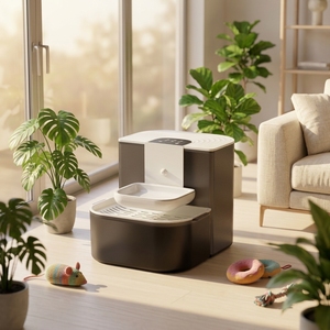 <span class=keywords><strong>Fontaine</strong></span> à <span class=keywords><strong>eau</strong></span> automatique pour animaux de compagnie, sans fil, rechargeable, en acier inoxydable, avec télécommande, pour chiens et chats d'intérieur. - Product Image 1
