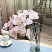 Fleurs artificielles hydratantes Phalaenopsis au toucher réel, décorations de mariage, fausses orchidées papillon, fleurs pour fêtes, décoration florale pour la maison