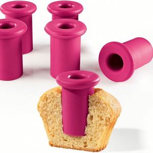 Juego de Cocina: Cortador y Rellenador de Cupcakes de Silicona Circular Perforado para Pan, Pasteles y Muffins - Product Image 1