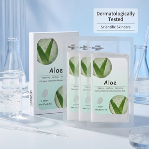 Mascarilla Facial de <span class=keywords><strong>Aloe</strong></span> <span class=keywords><strong>Vera</strong></span> Biofermentada a Base de Plantas Vegana Orgánica, Mascarilla Facial Antiacné, Calmante e Hidratante para el Cuidado de la Piel - Product Image 1