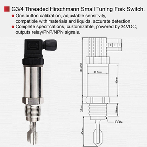 מערכת אזעקת מים עם מחבר תעופה מתג מפלס נוזל קומפקטי חיישן מזלג כוונון 45 מ״מ - Product Image 6