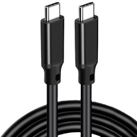 Câble AV USB3.2 Type-C Mâle-Mâle à longueur personnalisée, gaine PVC, blindage tressé, 100W 5A 4K 60HZ 20Gbps, en stock