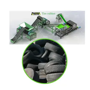 Venta al por mayor industrial de alta productividad de ahorro de energía de neumáticos de coche de reciclaje de línea de producción/caucho de reciclaje de neumáticos producto