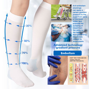 Compports 18-23 mmHg Trắng thai sản nén đầu gối cao chống thuyên tắc Stocking Lớp <span class=keywords><strong>1</strong></span> cho phụ nữ mang thai - Product Image 3