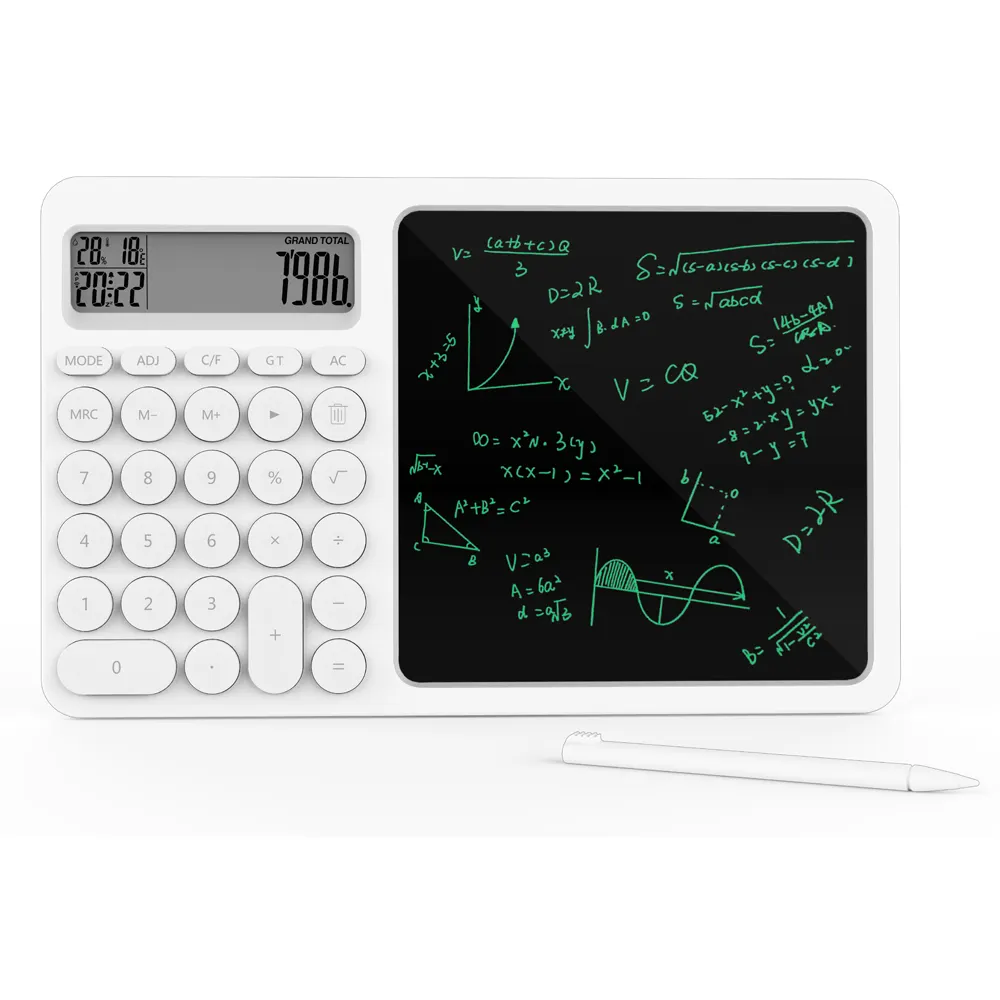 SUPERBOARD high end calculator 10 inch LCD Writing drawing doodle tablet board notepad notebook with temperature and humidity