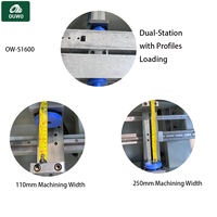 Machine de perçage et de fraisage CNC OUWO 2026 380V certifiée CE pour le poinçonnage d'aluminium, profilés de fenêtres et de portes pour usine de murs-rideaux