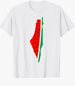 特注コットンデザイン半袖国旗無料パレスチナスイカシャツTシャツ - Product Image 5