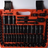 Jeu de manchons cr-v de 48 pièces pour bricolage, 3/8/1/4 douilles chromées pour réparation, outil pneumatique de support OEM personnalisable