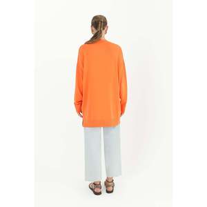 Túnica Básica con Estampado Floral Naranja para Mujer Puane, Blusa Cómoda para Uso Diario con Elegante Diseño de Flores - Product Image 3