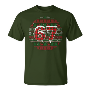 Six Seven Christmas 67 T-shirt à motif de vacances à carreaux - Product Image 2