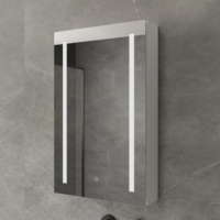 Armoire de salle de bain intelligente avec porte à induction magnétique, prise rasoir et miroir LED multifonction détachable