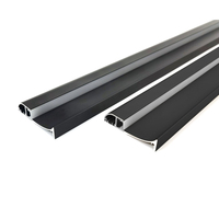 Perfiles de Rodapié de Aluminio Metálico Cepillado Decorativo de Fácil Instalación, Rodapié de Aleación Impermeable para Pisos Modernos