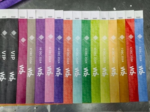 Bracelets Tyvek personnalisés imperméables avec code QR pour événements et fêtes - Product Image 3