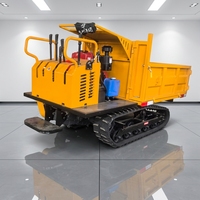 Camion benne sur chenilles de 2 tonnes, benne hydraulique, certifié EPA/Euro 5, adapté aux opérations tout-terrain