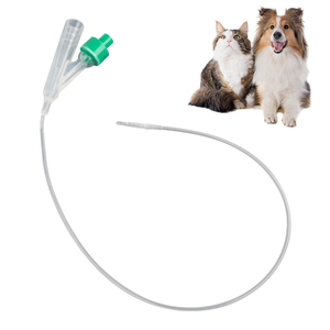 USMILEPET kateter hewan 5Fr 290mm silikon 2 arah kateter <span class=keywords><strong>Foley</strong></span> hewan saluran kencing kateter hewan kateter urin silikon - Product Image 1