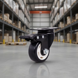 Modernes Design 3 Zoll PVC-Lenkrollen Schwenkbar Fest Starr Möbelrad Mittelschwerlast mit Bremse für Industrielle Anwendungen - Product Image 3