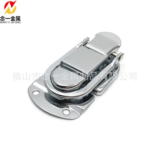 Serrure de barbecue sans clé à profil plat en aluminium 66x34mm finition chromée pour quincaillerie de bagages et flight cases - Product Image 4