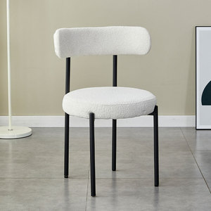 Moderno elegante patas de metal rosa negro <span class=keywords><strong>Beige</strong></span> colorido mesa de comedor chaise terciopelo café cocina restaurante sillas de comedor - Product Image 2