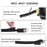 Kit de Gestión de Cables de Escritorio Reutilizable de 204 Piezas, Organizador de Cables de Plástico y Clips para Cables Eléctricos para el Hogar y la Oficina