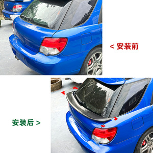 Subaru Impreza WRX Rear Spoiler Piano <b>Black</b> Carbon Fiber Texture 2001-2007 Ducktail ABS <b>Trunk</b> Wing - Product Image 4