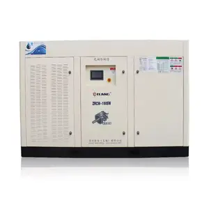 Compresor de aire de tornillo sin aceite ambiental 100HP 75KW para la industria electrónica