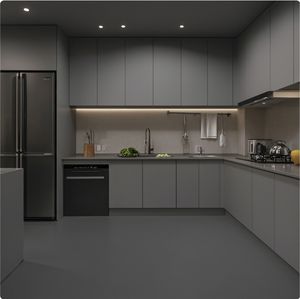 <span class=keywords><strong>Cucina</strong></span> Moderna Minimalista 2025 <span class=keywords><strong>con</strong></span> Mobili Completi Personalizzati, Unità a L in Melamina <span class=keywords><strong>con</strong></span> Lavello - Product Image 4