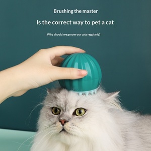 Silicone Pet Massage <b>Bath</b> Grooming <b>Brush</b> Potted Cactus Shaped for Hair Combing Wet and Dry Dual Use - Product Image 2