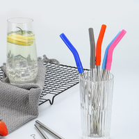 Ensemble de pailles en acier inoxydable de qualité alimentaire, personnalisables, réutilisables, élégantes et lavables, pour bars, fêtes et cadeaux