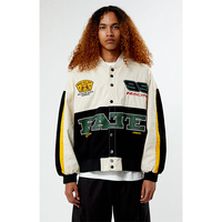 OEM Fabricant Broderie en chenille de haute qualité Manches en cuir pour collège pour femmes Bomber de baseball personnalisée Veste universitaire Letterman