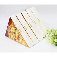 Boîte à pizza triangulaire individuelle en papier, personnalisée et imprimée, de haute qualité, en stock