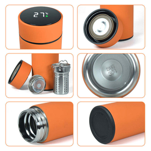 Bouteille d'eau isotherme en acier inoxydable, simplicité et haute valeur esthétique, idéale pour la maison, la voiture ou comme cadeau. - Product Image 5