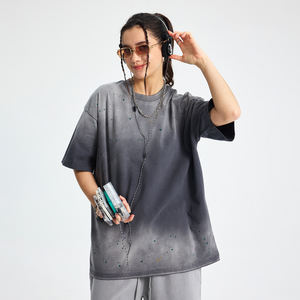 Camiseta de lavado ácido de gran tamaño de alta calidad para hombres, algodón pesado Vintage personalizado, <span class=keywords><strong>100</strong></span>% algodón, 275 gramos de peso de tela - Product Image 2