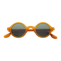 Lunettes de soleil rondes en acétate de mazzucchelli avec logo personnalisé tendance vintage italien