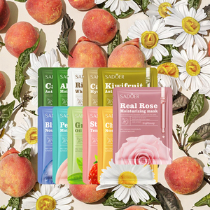 SADOER Peach Whitening Moisturizing Patch Mask for Combination Women's Hydrating <b>Face</b> Mask Glycerin Cross-border Export Factory - Product Image 3
