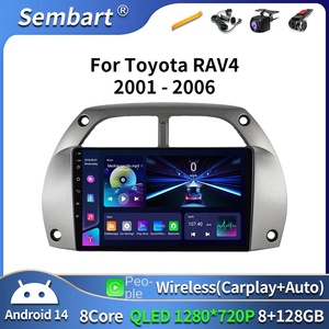 Autoradio multimédia Android 16 pour Toyota RAV4 <span class=keywords><strong>Rav</strong></span> <span class=keywords><strong>4</strong></span> 2001 2002 2003 2004 2005 <span class=keywords><strong>2006</strong></span>, Carplay sans fil, stéréo GPS, pas de 2 DIN - Product Image 2