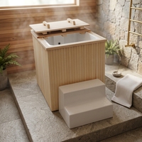 Baignoire professionnelle en acrylique Vapasauna, bain froid commercial en bois, spa d'hydrothérapie pour projets d'hôtels et de centres de bien-être